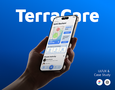 TerraCare App | UI/UX & Case Study app design app development branding case study design eco friendly environmental app front end graphic design landing page logo mobile app ui ui ux user experience user research