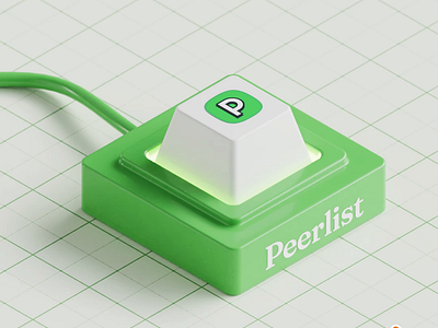 Peerlist Custom Keycap module animation blender3d branding cinema4d motion graphics peerlist ui