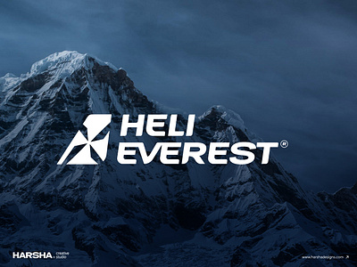 Heli Everest - Aviation Brand Logo aviation branding corporate design everest graphic design helicopter logo plane