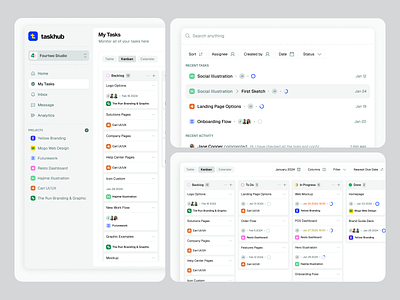 My task kanban - Task Management Dashboard assigned backlog completed kanban notepad on progress organize productivity project saas dashboard saas ui saas website table task task management to do list trello vektora worklist workspace