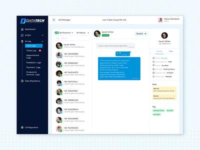 AIS Chat Log UI Redesign - Improving User Experience dashboard figma system ui ux