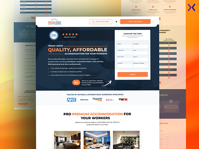 Lead Generation Landing Page design dribbble shot graphic design landing page design landingpage lead generation trade lodge trade lodge landing page ui ux