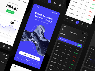 Metal Market App figma mobile app ui design ux design