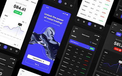 Metal Market App figma mobile app ui design ux design