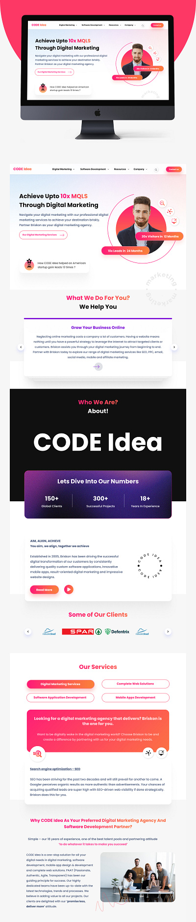 Software Company Website Landing Page graphic design ui ux website