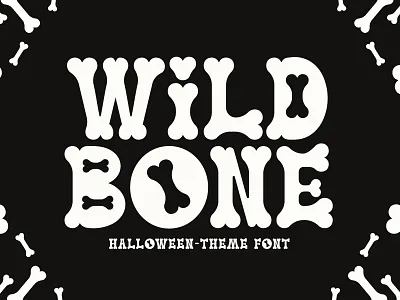 Wild Bone - All Caps Spooky Font all caps font bold font bone font cute font design font fonts ghost font halloween halloween font handwriting horror font lettering scary font spooky font typeface typography