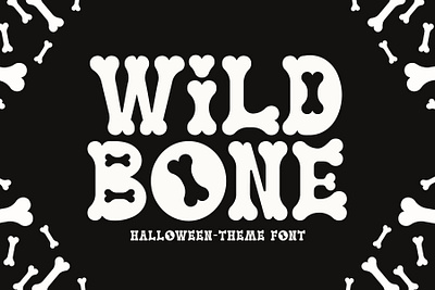 Wild Bone - All Caps Spooky Font all caps font bold font bone font cute font design font fonts ghost font halloween halloween font handwriting horror font lettering scary font spooky font typeface typography