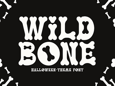 Wild Bone - All Caps Spooky Font all caps font bold font bone font cute font design font fonts ghost font halloween halloween font handwriting horror font lettering scary font spooky font typeface typography