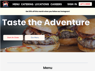 Chubby's Restaurant website redesign advertising branding design logo ui