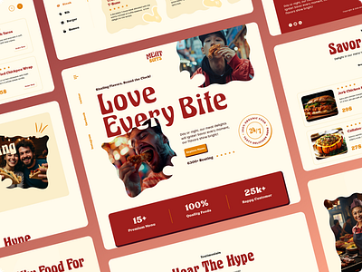 Landing Page Design for Food & restaurant bakery best designer dribbble branding cafe and restaurant ecommerce food delivery food landing page food logo graphic design homepage landing page logo design love meat restaurant restaurant landing page restaurant website ui design webdesign website design