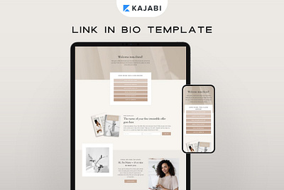 Kajabi Link in Bio Page Template instagram links kajabi customizable kajabi landing page kajabi link in bio page template kajabi sales page kajabi website kajabi website template kajabi website theme landing page photos links page social media strategy social media template