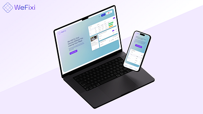 WeFixi - Fast & Trusty graphic design landing mockup ui uiux webdesign website