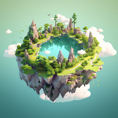 3d fantasy scene 3d animation graphic design logo motion graphics ui