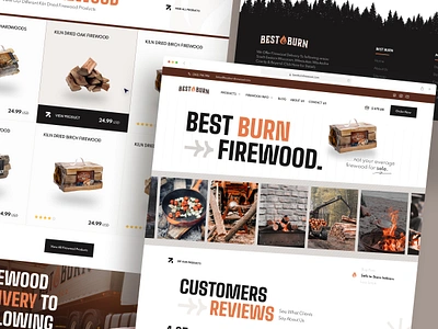 Best Burn Firewood Landing | Shop🔥 creative delivery design ecommerce fire firewood header modern order product shop trend ui uidesign uiux web web3 website wholesale wood