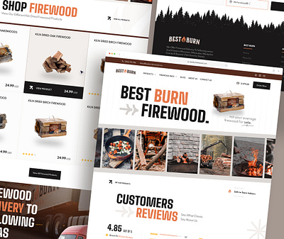 Best Burn Firewood Landing | Shop🔥 creative delivery design ecommerce fire firewood header modern order product shop trend ui uidesign uiux web web3 website wholesale wood