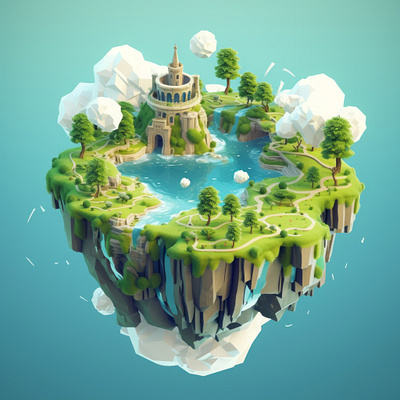 3d fantasy scene 3d animation graphic design logo motion graphics ui