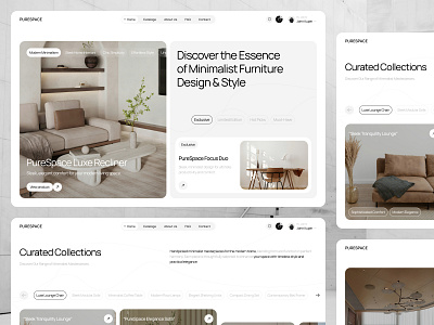 Purespace - Furniture online store boutique app ui e commerce clothing website ecommerce furniture online store high converting landing page mobile friendly online retailer personalized shop product landing page shop shopify shopify store shopify theme customization shopify website startup store homepage ui ux website woocommerce shop