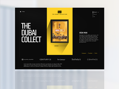 Comic Book Collection Dark | TDC Landing page UI book branding cc clean comic dark graphic design illustration minimal mobile ui premium ui ux web web design