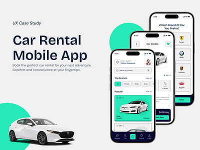 Car Rental App Design Concept app car app design car rental car rental app design car rental concept design mobile app ui