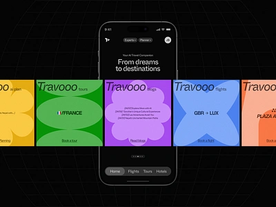 Travel AI - Cards Mobile aitripplanning branding digitaltravel flightbooking hotelbooking mobiledesign mobileux onthego travelapp travelappdesign travelappui travelplatform traveltech travelui tripplanner ui uxui