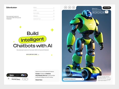 AI Chatbot Builder ai branding design graphic design hero section logo ui user interface ux