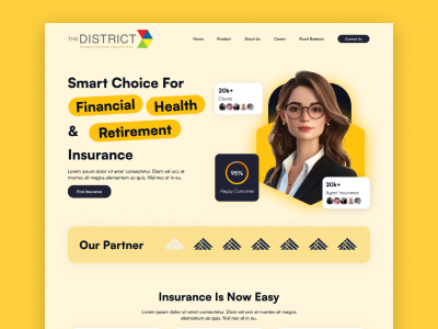 Insurance Company Website figma insurance ui ui design website