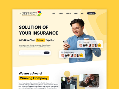 Insurance Company Website design figma insurance website landing page ui ui design website