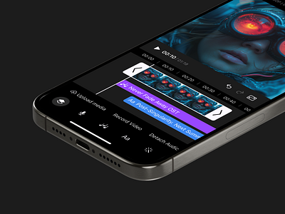 Video Editor App ai avatar dark layers minimal mobile player stories transcription video video editor visual effects voice clone voiceover