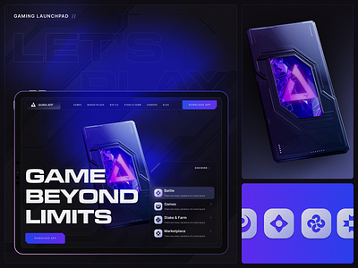 Web3 Gaming Launchpad Rebrand battle blockchain blockchain game branding crypto design earn esports game gamer gaming gaming launchpad logo marketplace stake web3 gaming