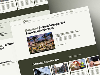 Omex Properties: Property Management construction design figma omex properties services ui ux web design website