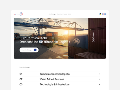 Logistic Terminal Website industry logistic logistic website minimal modern modern website terminal transport transport website ui website