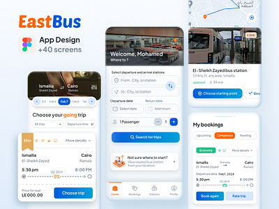 EastBus travel app clean ui product design ui ui design uiux user experience design user interface design ux ux design