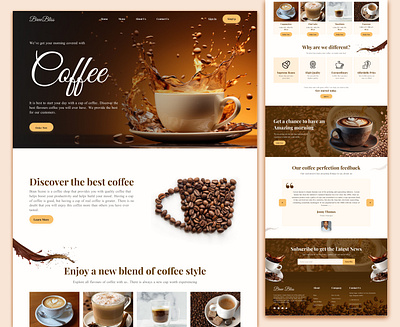 Coffee E-commerce store/Website Design animation best design branding coffee design desinger figma graphic design motion graphics trending ui uiux web website