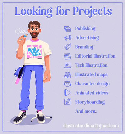 Looking for Projects art character design illustration project work