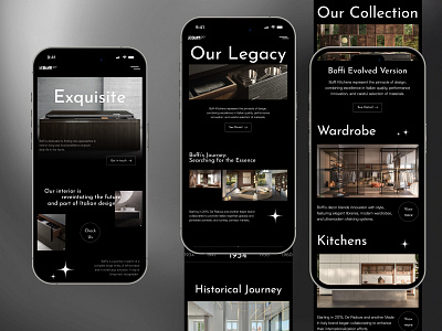 Boffi - Dark Interior Design Modern Website Design - Responsive architecture branding case study clean company profile interior interior design landing page luxury minimalist modern responsive responsive website ui ux web design web designer website website design website designer