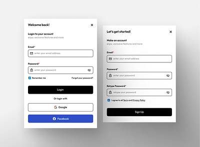 Login/Sign Up Form design figma graphic design mobileapp ui ui design ux