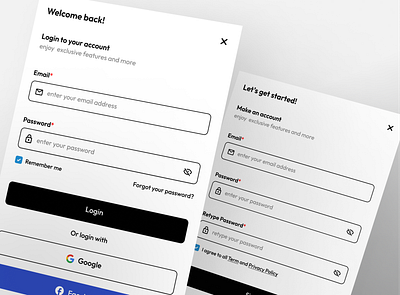 Login/Sign Up Form design figma graphic design mobileapp ui ui design ux