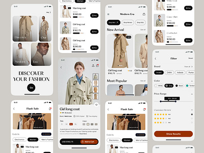 Clothing Store Mobile UI app design branding cloth cloth app clothing app clothing store fashion app fashion store ios marketplace minimal design mobile app product design shop store ui ux