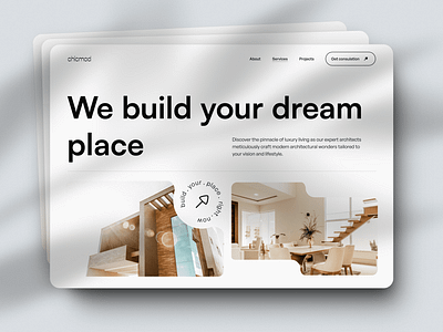 chicmod - Hero Section Design for a Real Estate Landing Page branding figma framer hero section landing page logo no code development properties real estate responsive design ui uiux user experience user interface ux webdesign