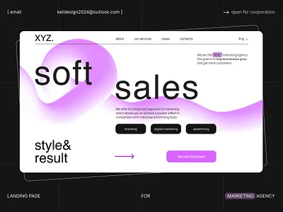 WEBDESIGN FOR MARKETING AGENCY design landing page marketing marketing agency ui uiux design web design website