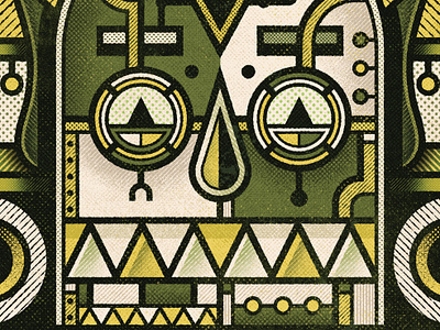 Oh,dude! abstract graphic design illustration modernism monster robot surreal texture vintage