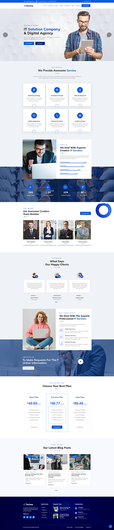 Techno - IT Solutions & Business Consultant WordPress Theme