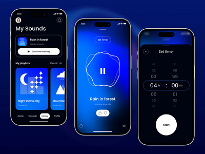 Sounds Mobile App: animation app app design design mobile mobile app mobile app design mobile app ui mobile design mobile ui mobile ui design mobile ui ux ui ui ux ui ux design ux