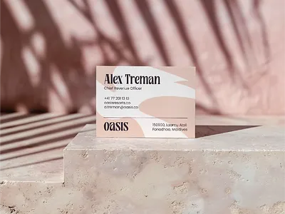 Business Card Design brand identity branding business card design horizontal card mockup pink shadow