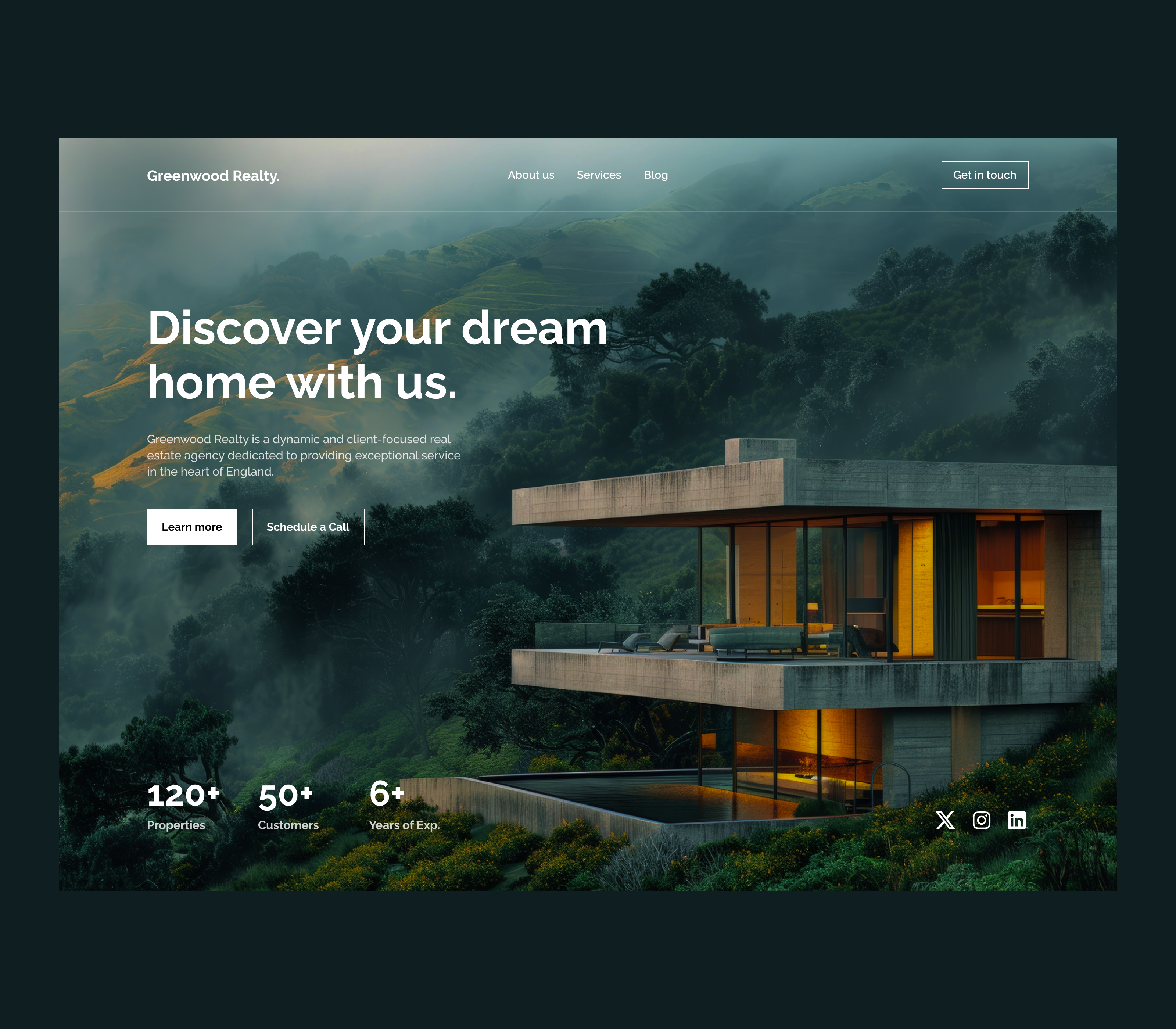 Real Estate Web Design branding clean design dribbble dribbble best shot minimal real estate realestate ui uiux uiuxdesign villa web webdesign website website design