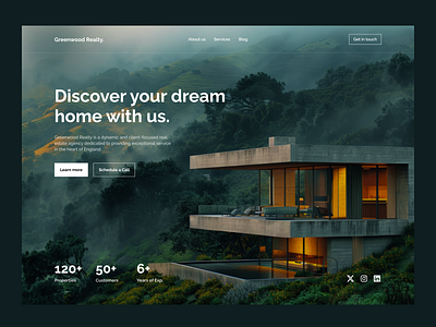 Real Estate Web Design branding clean design dribbble dribbble best shot minimal real estate realestate ui uiux uiuxdesign villa web webdesign website website design