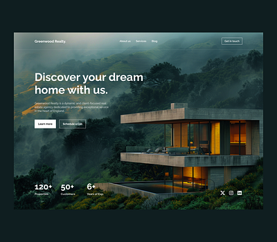 Real Estate Web Design branding clean design dribbble dribbble best shot minimal real estate realestate ui uiux uiuxdesign villa web webdesign website website design