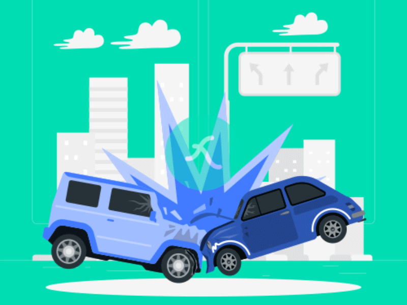 Car crash Lottie JSON animation animation apps gif html5 json lottie lottiefilestore website