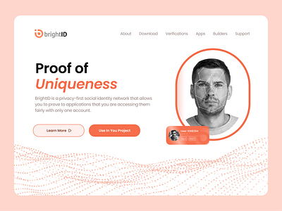 Decentralized Identity Management Platform - Bright ID Redesign crypto identity illustration landing page redesign ui uiforweb3 uiux ux web ui web3 web3 id web3 landing page