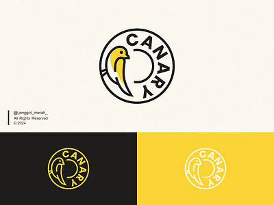 Canary Line art Logo Design animal awesome bird brand branding c canary design icon identity inspirations line art logo mark minimal monoline nest simple symbol wings